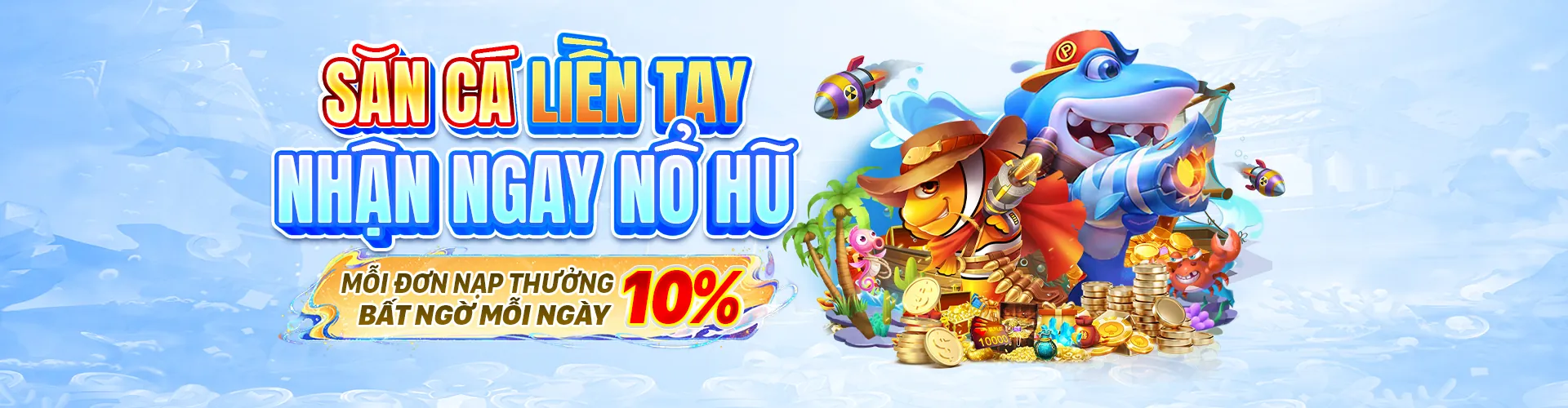 Cảnh game vn68-Bắn Cá sống động với đại dương và cá rực rỡ